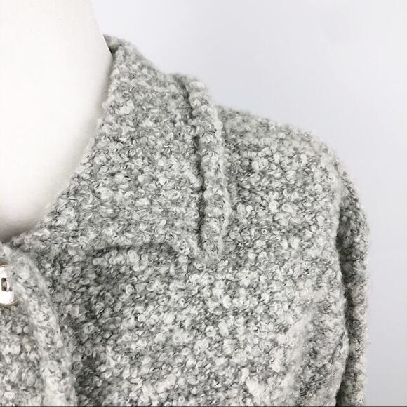 Le Moda Gray Wool Blend Button Up Coat Large - Picture 4 of 16